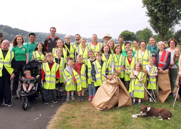 Participants in a Big Clean Up on the Greenway that was held in Derry during the summer  organised by the Council in partnership with the local community and Keep NI Beautiful.