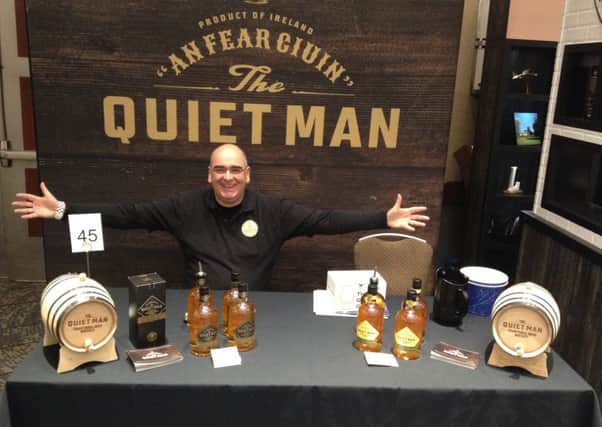 Ciaran Mulgrew at the New Yourk Whiskey Show, showcasing The Quiet Man.