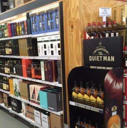 The Quiet Man Display in off sales in South Africa.