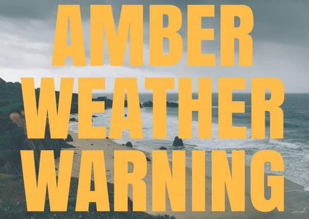 The amber weather warning was issued for Friday.