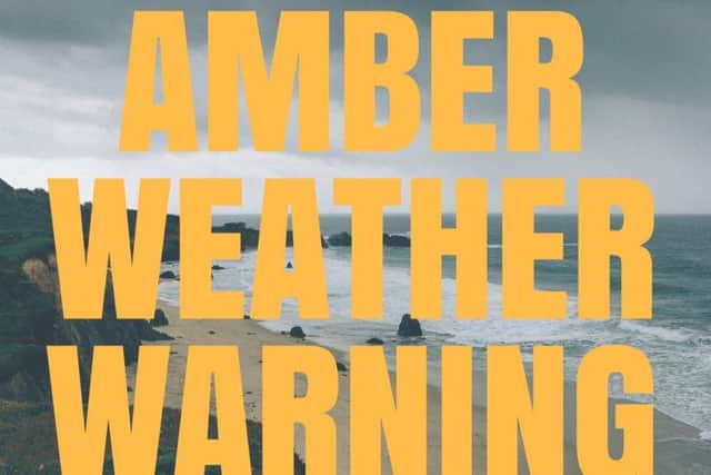 The amber weather warning was issued for Friday.