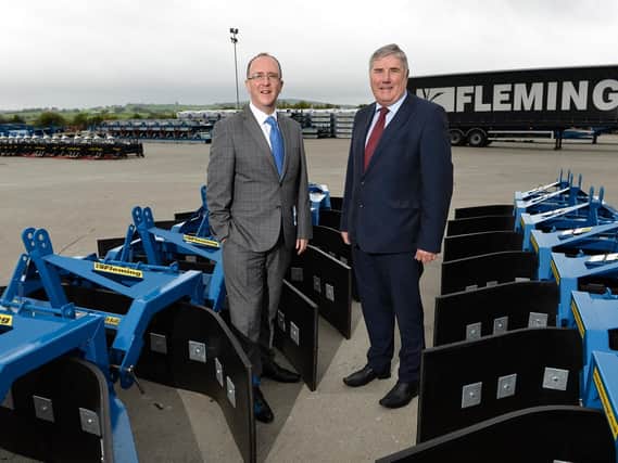 Pictured (L-R) are Des Gartland, Executive Director for Regional Business, Invest NI and George Fleming, Chairman of Fleming Agri-Products.