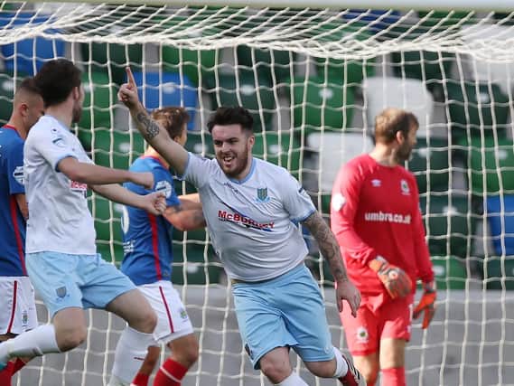 Ballymena United's Cathair Friel netted at the Brandywell.
