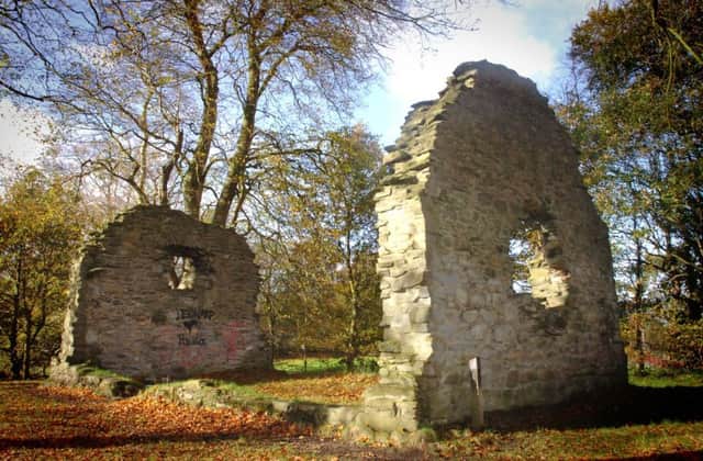 The ruins of St Brecan's Chapel at St Columb's Park. (0611PG31)