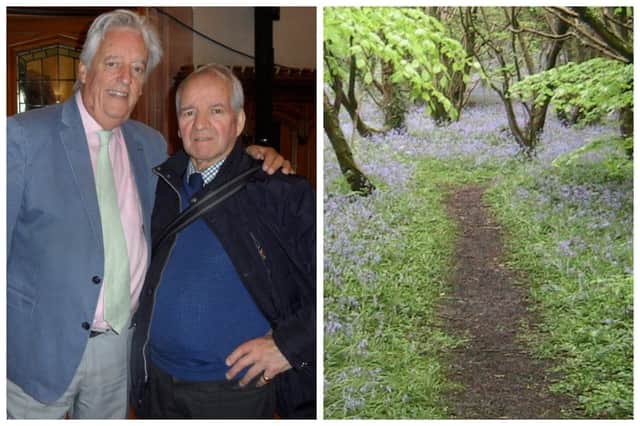 George McLaughlin pictured recently with Michael Mansfield QC in Derry, has been recognised for his work to protect Prehen Woods.