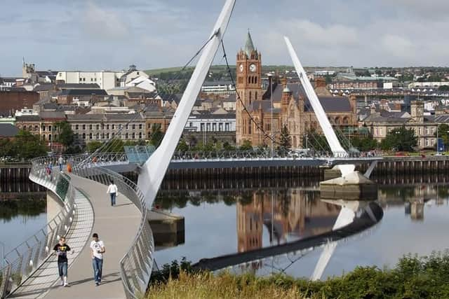 The Peace Bridge in Derry.