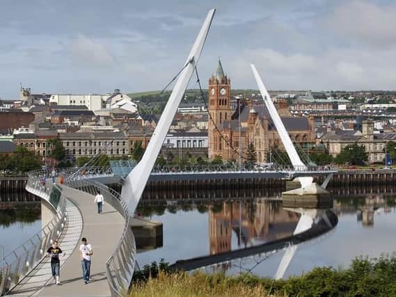 The Peace Bridge in Derry.
