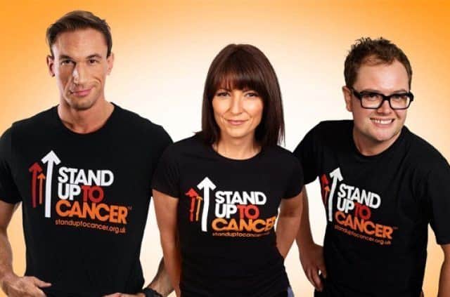 Celebrities Dr Christian Jessen, Davina McCall and Alan Carr are supporting the Stand Up to Cancer campaign.