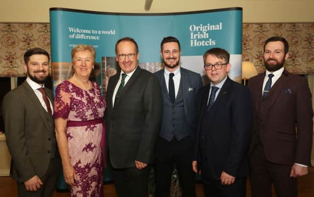 Barry Kemp, The House Collection; Mary Fitzgerald, Original Irish Hotels Chairperson; Howard Hastings, Hastings Hotels; Sam Harding, The House Collection; Conor Donnelly, Operations Director at Beech Hill; and Adam Kemp, The House Collection.