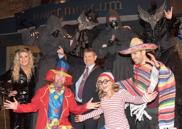 Alderman Derek Hussey, Derry City and Strabane District Council Deputy Mayor pictured at the opening of the Dark Tower event at the Tower Museum as the annual Hallowe'en festival begins in the city. Picture Martin McKeown. Inpresspics.com. 26.10.18
