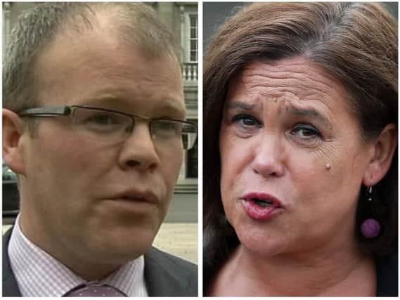 Suspended Sinn Fein T.D., Peadar Tibn and Sinn Fein President, Mary-Lou McDonald T.D.