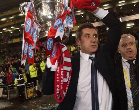 Declan Devine pictured with the FAI Cup in 2012.