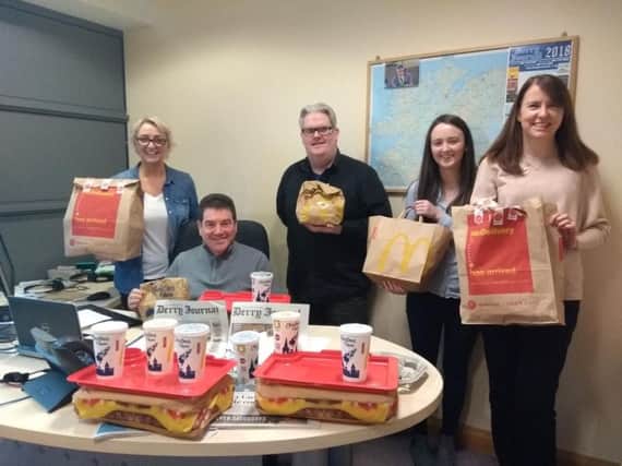 Derry Journal staff with their McDelivery