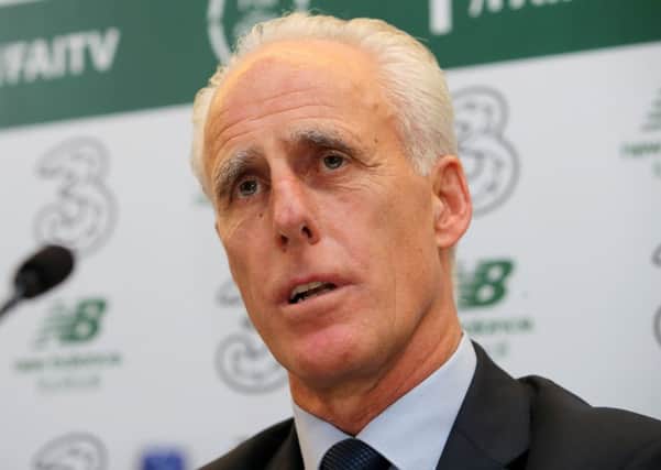 Newly appointed Republic of Ireland manager Mick McCarthy during Sunday's press conference