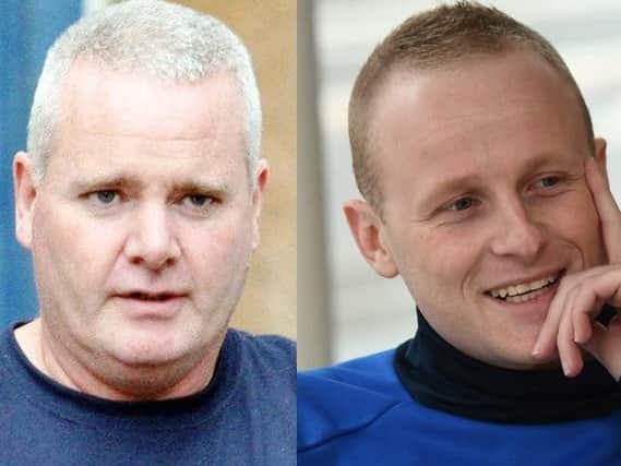 Tony Taylor (left) and Jamie Bryson (right).