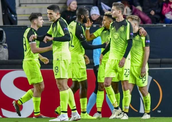 Celtic's Scott Sinclair celebrates scoring
