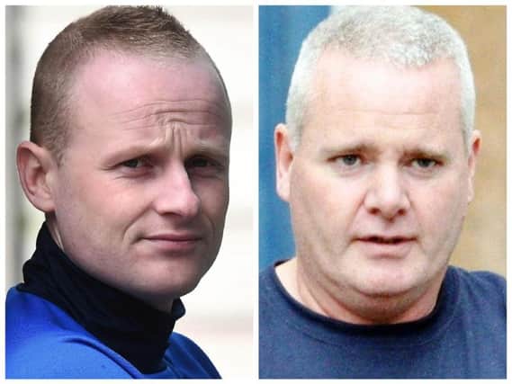 Self-proclaimed unionist activist, Jamie Bryson (left) and high profile Derry republican, Tony Taylor.