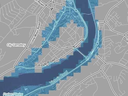 Areas marked in blue will be underwater in the event of a 4C rise in temperature, according to Climate Central (Photo: Climate Central)