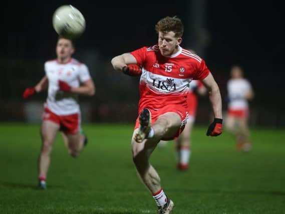 Enda Lynn hit 0-05 as Derry strolled to victory against the Ulster University at Owenbeg