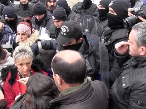Martina Anderson in stand-off with Turkish authorities.