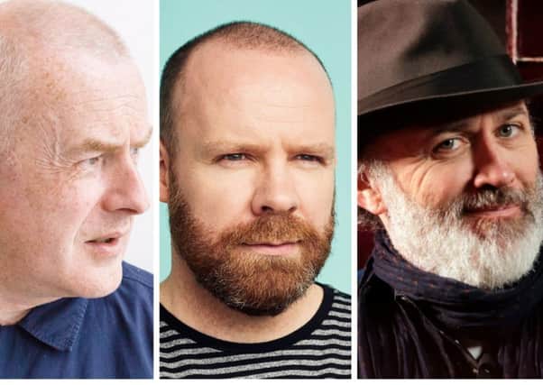 L-R Colin Murphy, Neil Delamere and Tommy Tiernan are among those coming to the Millennium Forum.