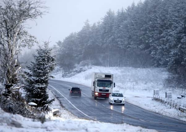 Snow scenes from the main Coleraine to Limavady road on Tuesday. Pic Steven McAuley/McAuley Multimedia