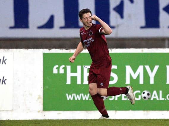 Institute's top goalscorer and captain, Michael McCrudden is subject of an improved bid from Derry City.