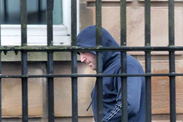 Matthew Gillen at Derry Court on Friday charged in connection with the murder of Paul McCauley. Paul died last year after being left with brain damage following an attack by a loyalist gang while he was attending a barbque with friends nine years ago in the Waterside area of Derry. Picture Margaret McLaughlin © please by-line 08-4-16 see court story