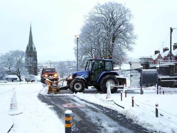 Snowfall in Brooke Park, Derry. (Photo: Lorcan Doherty/Presseye)