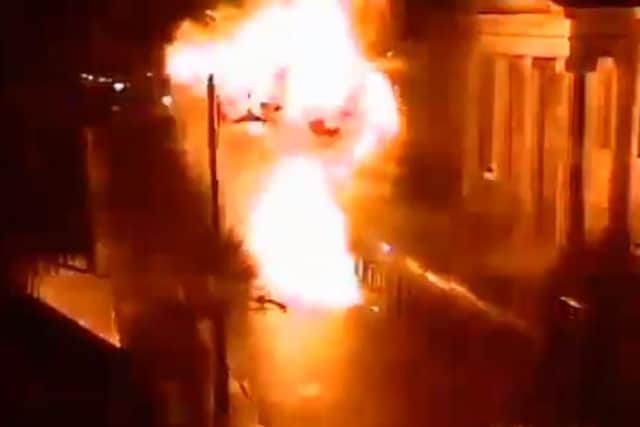 CCTV footage of the bomb.