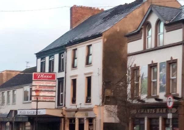 A fire has caused damge to buildings on Buncrana Main Street.