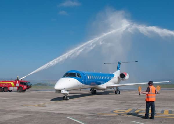 The Flybmi service from Stanstead to City of Derry Airport operated from May 2017 to February 2019. Picture Martin McKeown. Inpresspics.com. 02.05.17