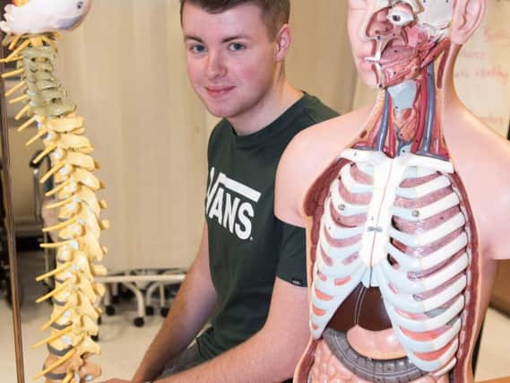 Adam Meehan, 18, is now in the final year of his course at NWRC