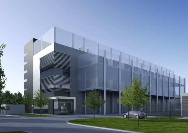 The CGI concept of how one of the Data Centres could look.
