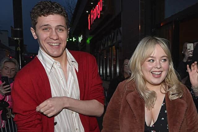 Derry Girls actors Dylan Llewellyn and Nicola Coughlan arrive at the Omniplex Cinema, Strand Road, on Monday night last, for the premiere of Series Two.  DER0819GS-05