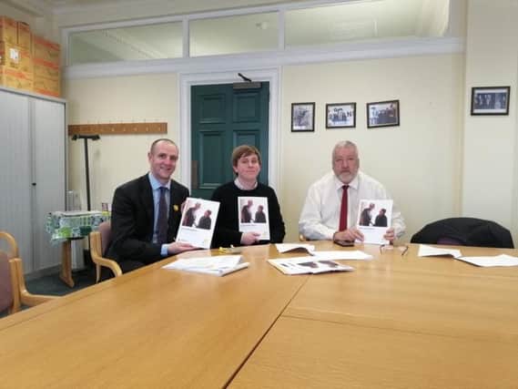 Foyle SDLP MLA Mark H Durkan meeting with representatives from Marie Curie this week.