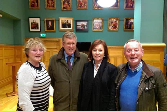 Local people attending the information evening at the Guildhall (l-r): Mary Casey, Jim Sammon, Patricia O'Donnell and Liam Campbell.