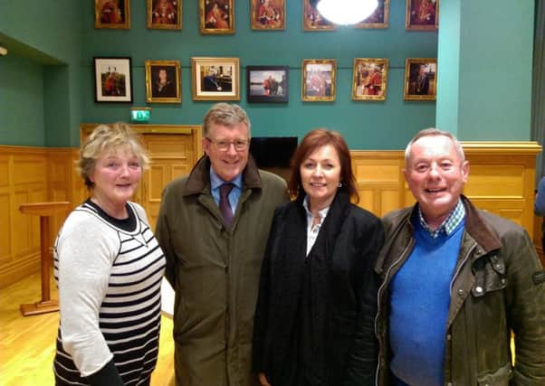 Local people attending the information evening at the Guildhall (l-r): Mary Casey, Jim Sammon, Patricia O'Donnell and Liam Campbell.