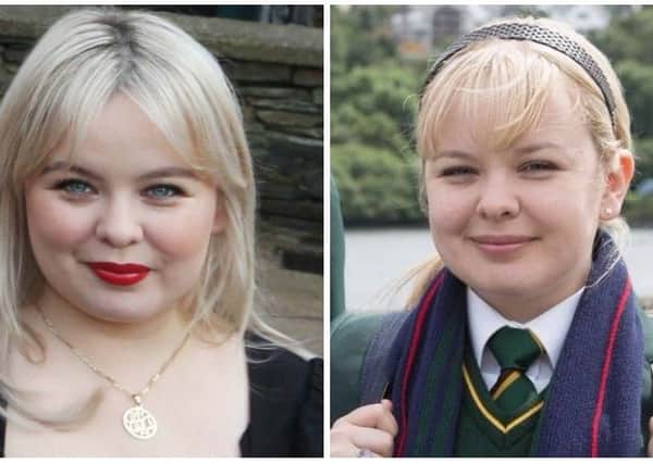 Nicola Coughlan, who plays Clare Devlin (right) in the hit Channel 4 show Derry Girls.