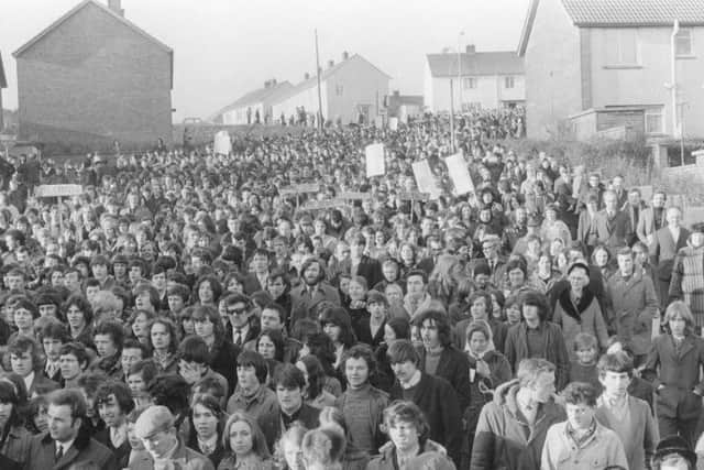 The first ever Bloody Sunday commemorative march which took place on January 30, 1973.
