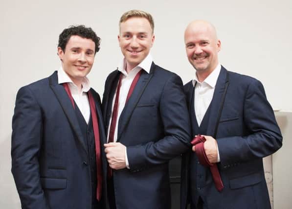 The Three Tenors Ireland who will be performing at the Alley Theatre this Saturday.