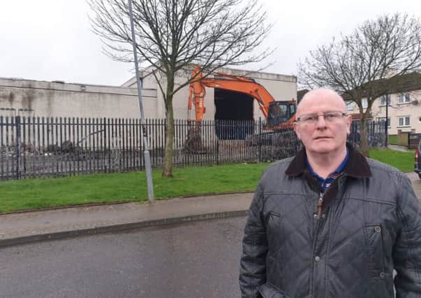 Sinn Fein Councillor Kevin Campbell at the site.