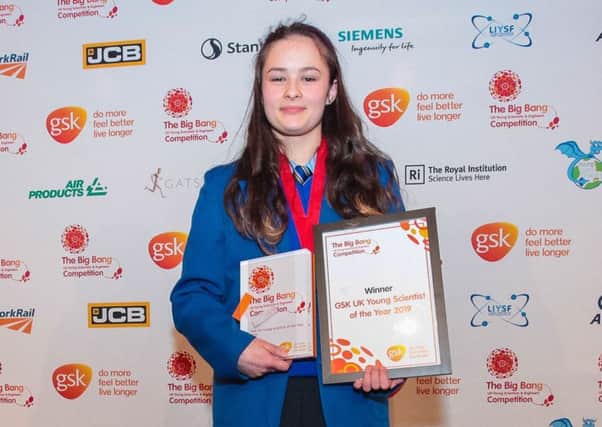 Maeve Stillman who has been named UK Young Scientist of the year