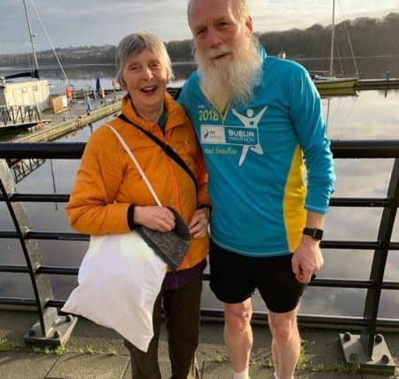 Parkrun stalwart George Row with his spartner Mary Kay.