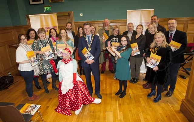 ARTS AND CULTURE STRATEGY 2019-2024. . . .The Mayor of Derry City and Strabane District Council, John Boyle pictured on Friday morning at the Guildhall for the Launch of Nominations to oversee the delivery of the Arts and Culture Strategy 2019-2024 for Derry City and Strabane District Council area. Included are representatives from the voluntary, community and private sectors, the arts and culture sector, other relevant statutory bodies, agencies and support organisations from across the North West and Council officers. (Photos: Jim McCafferty Photography)
