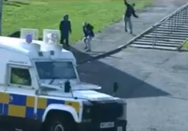Footage released by the PSNI of low level disturbances during a previous unnotified parade.