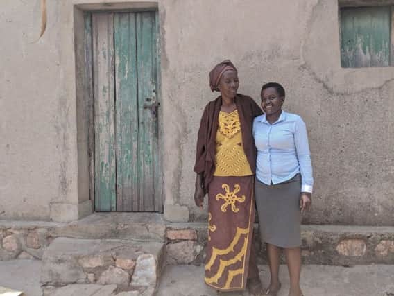 Proud mum Genevieve with her daughter Josiane who now works for Trocaire in Rwanda.
