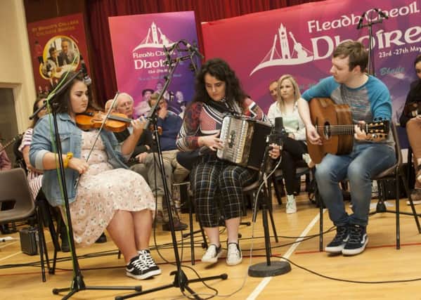 Three of the young county performers entertain the crowd at the recording. (Photo: Jim McCafferty Photography)