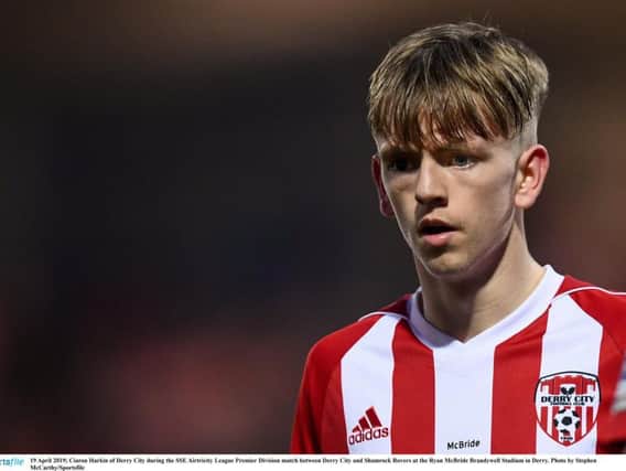 RUNNING MAN . . . Midfielder, Ciaron Harkin could be set for a return to the starting line-up for the visit of Cork City to Brandywell tonight.