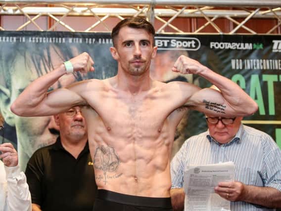 Tyrone McCullagh successfully weight in for his WBO European title defence in Newcastle.